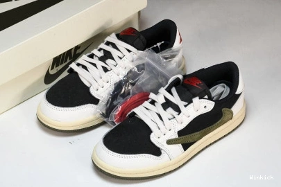 SCOTT 1 LOW JORDAN PS DZ5909-106 AIR OG (Kids!) TRAVIS 'OLIVE' X 0712